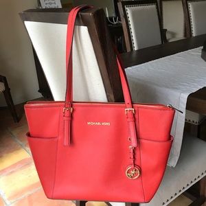 Michael Kors beautiful red tote bag